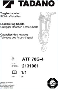 tadano atf 70g, tadano manual, tadano atf