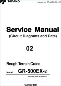 tadano gr, tadano manual