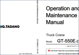 tadano gt, tadano manual