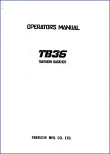 takeuchi tb36 operators manual, takeuchi manual, takeuchi tb36