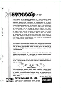 tcm 75 iii 1972 technical manual, tcm manual, tcm 75