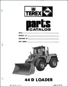terex 44 d 1983 parts catalog, terex parts catalog, terex 44