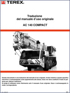 terex ac 140 compact operators manual, terex manual, terex ac