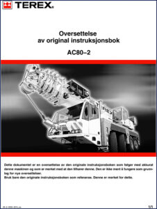 terex ac80, terex manual