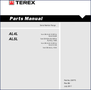 terex al4l, al5l 2017 parts catalog, terex parts catalog, terex al4l,