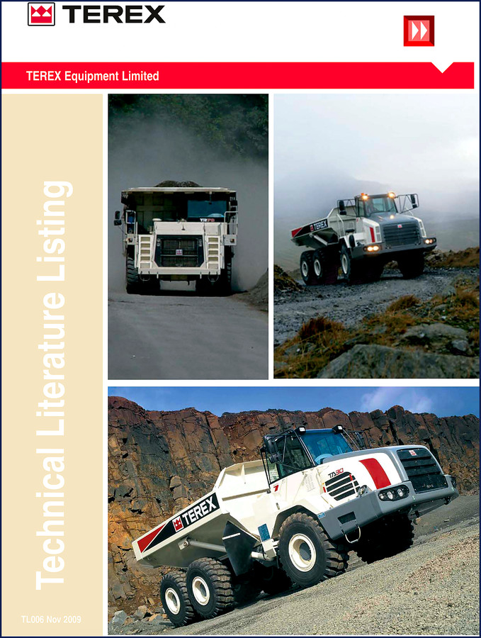 terex dump trucks & heavy equipment 2009 technical, terex manual, terex dump
