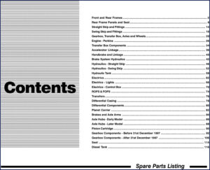 terex benford 5, benford 6, benford 7 1997, terex parts catalog, terex benford