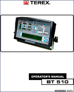 terex bt 510 operators manual, terex manual, terex bt