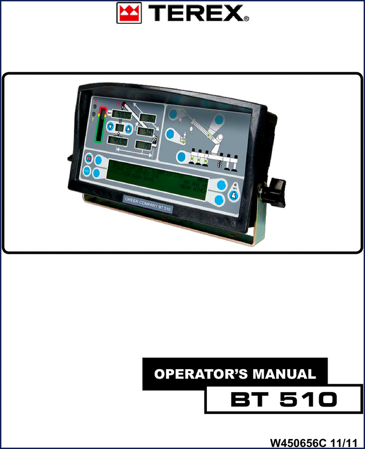 terex bt 510 operators manual, terex manual, terex bt