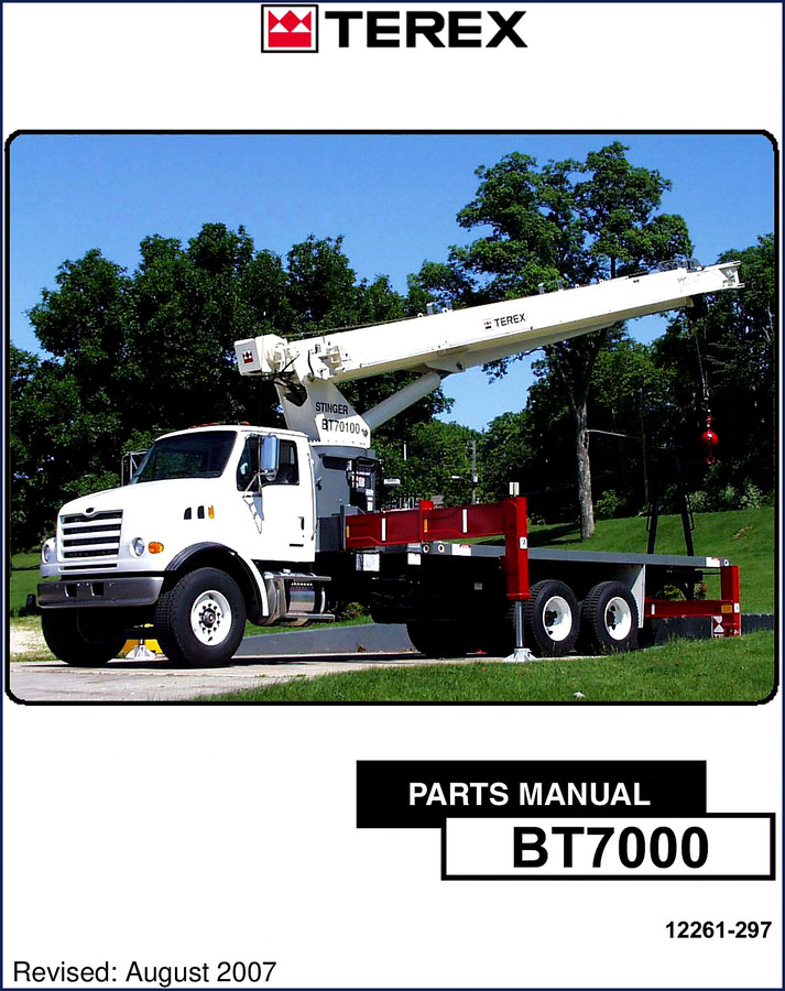 terex bt7000 2007 parts catalog, terex parts catalog, terex bt7000