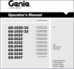 terex gs, terex manual