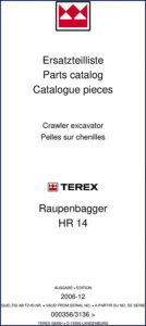 terex hr 14 2006 parts catalog, terex parts catalog, terex hr