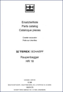 terex hr 18 1999 parts catalog, terex parts catalog, terex hr