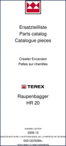 terex hr 20 2006 parts catalog, terex parts catalog, terex hr