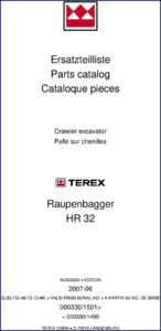 terex hr 32 2007 parts catalog, terex parts catalog, terex hr