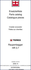 terex hr 3.7 2006 parts catalog, terex parts catalog, terex hr