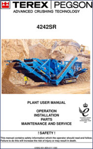 terex pegson 4242sr user manual, terex pegson manual, terex pegson pegson