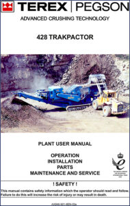terex pegson 428 trakpactor operators manual, terex pegson manual, terex pegson pegson