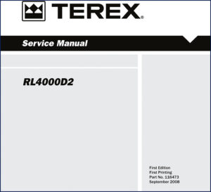 terex rl4000d2 2008 service manual, terex service manual, terex rl4000d2