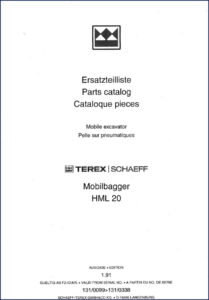 terex schaeff hml 20 1991 parts catalog, terex schaeff parts catalog, terex schaeff schaeff