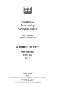 terex schaeff hml 25 1989 parts catalog, terex schaeff parts catalog, terex schaeff schaeff
