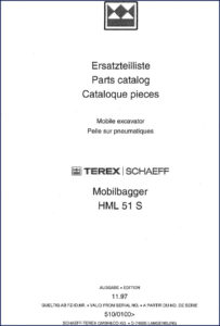 terex schaeff hml 51 s 1997 parts catalog, terex schaeff parts catalog, terex schaeff schaeff