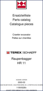 terex schaeff hr 11 2003 parts catalog, terex schaeff parts catalog, terex schaeff schaeff