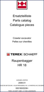 terex schaeff hr 18 2003 parts catalog, terex schaeff parts catalog, terex schaeff schaeff