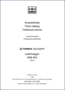 terex schaeff skb 800 1983 parts catalog, terex schaeff parts catalog, terex schaeff schaeff