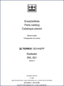 terex schaeff skl 831 1997 parts catalog, terex schaeff parts catalog, terex schaeff schaeff