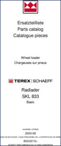 terex schaeff skl 833 2003 parts catalog, terex schaeff parts catalog, terex schaeff schaeff