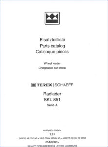terex schaeff skl 851 1991 parts catalog, terex schaeff parts catalog, terex schaeff schaeff