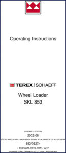 terex schaeff skl 853 2002 operators manual, terex schaeff manual, terex schaeff schaeff