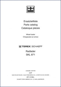 terex schaeff skl 871 1997 parts catalog, terex schaeff parts catalog, terex schaeff schaeff