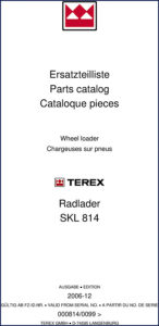 terex skl 814 2006 parts catalog, terex parts catalog, terex skl