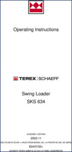terex sks 634 2002 operators manual, terex manual, terex sks