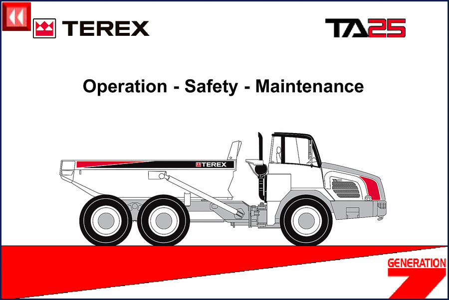 terex ta25 ta27 ta30 rs ts/is 2009 operators, terex manual, terex ta25