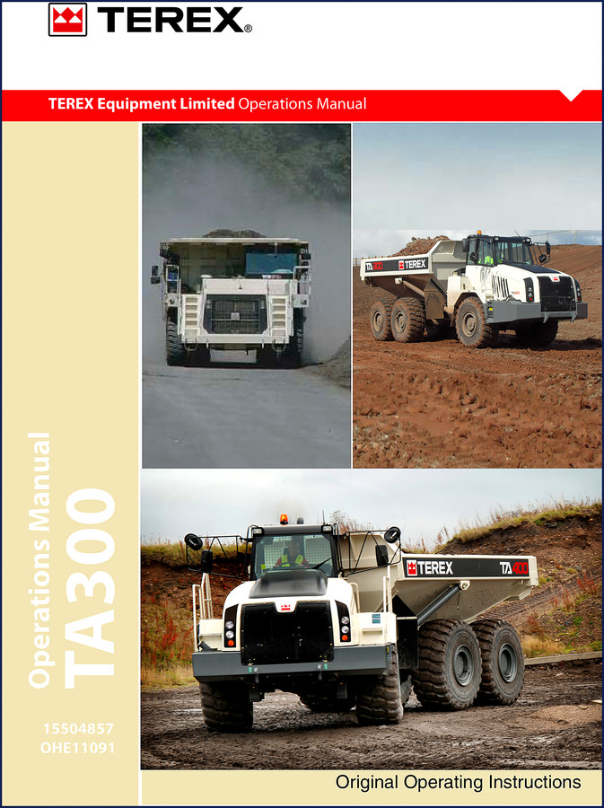 terex ta300 2012 operators manual, terex manual, terex ta300