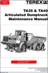 terex ta35 ta40 1994 service manual, terex service manual, terex ta35
