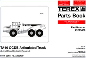 terex ta40 2002 parts catalog, terex parts catalog, terex ta40