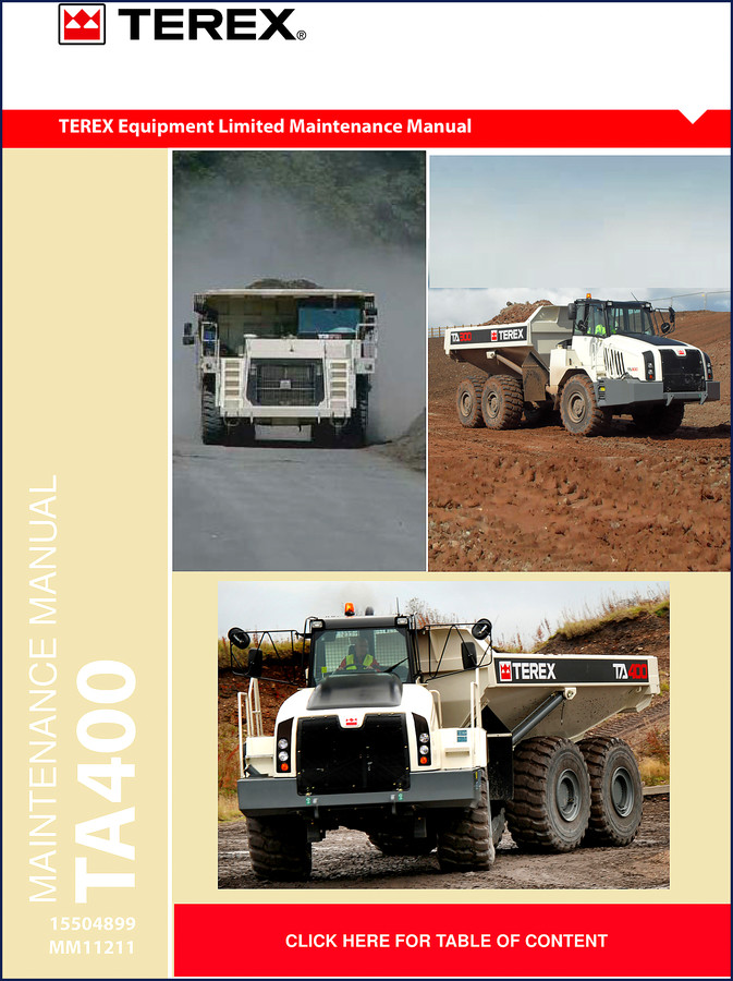 terex ta400 service manual, terex service manual, terex ta400