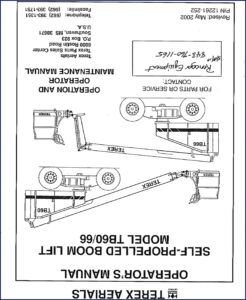 terex tb66 tb60 2002 operators manual, terex manual, terex tb66