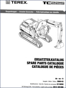 terex tc225 2008 parts catalog, terex parts catalog, terex tc225