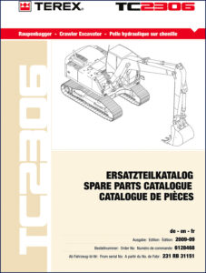 terex tc2306, tc230e 2009 parts catalog, terex parts catalog, terex tc2306,