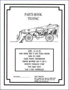 terex th1056c 2003 parts catalog, terex parts catalog, terex th1056c
