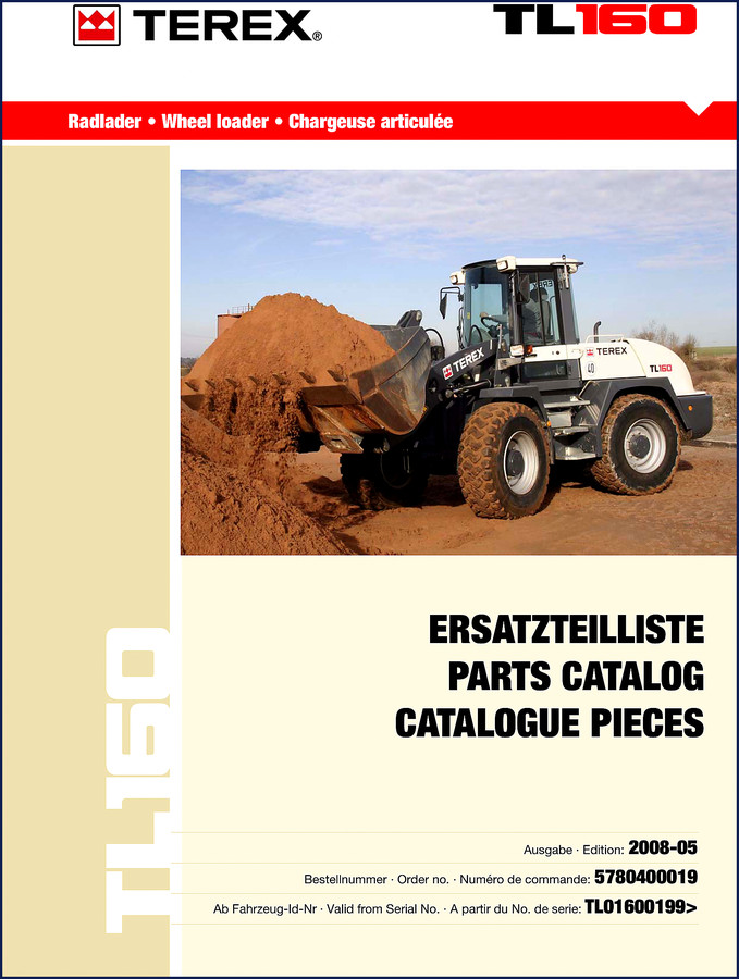 terex tl160 2007 parts catalog, terex parts catalog, terex tl160