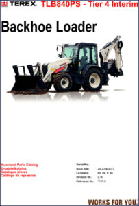 terex tlb840ps tlb840 2013 parts catalog, terex parts catalog, terex tlb840ps