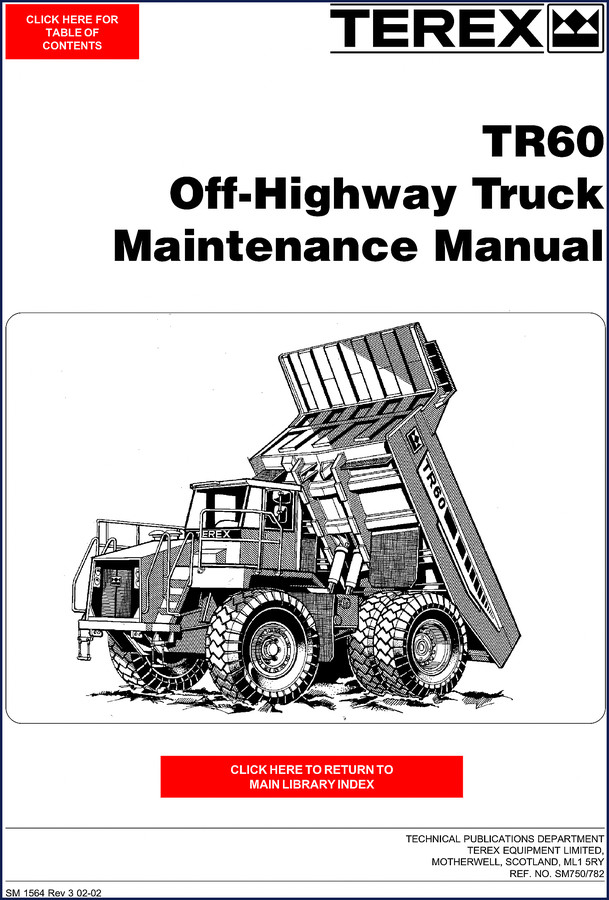 terex tr60 1994 service manual, terex service manual, terex tr60