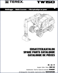 terex tw150 2007 parts catalog, terex parts catalog, terex tw150