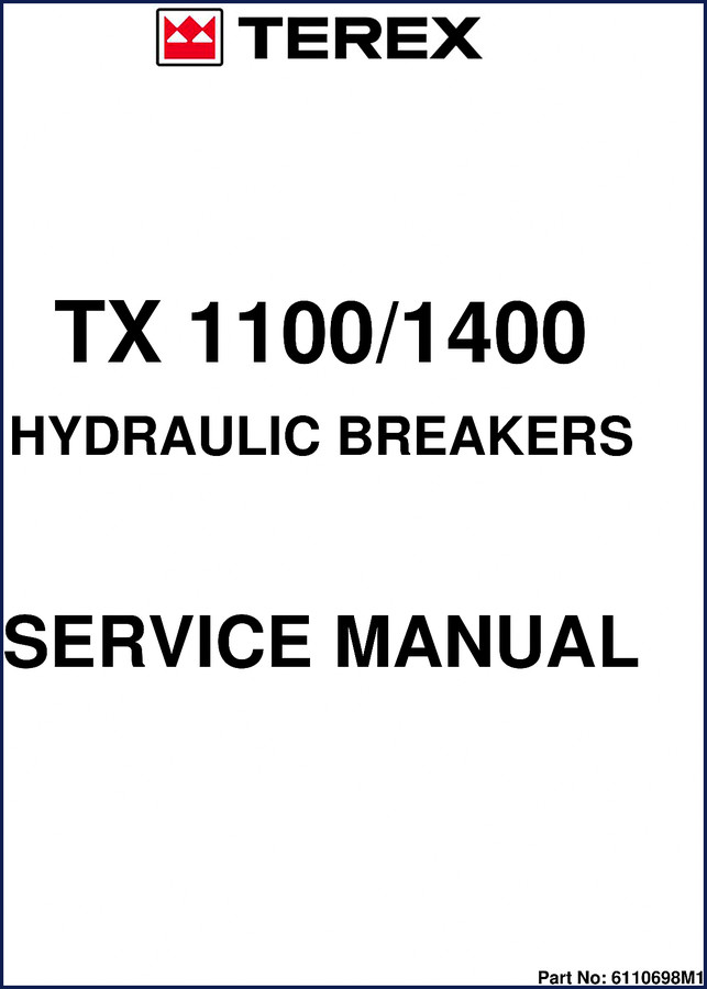 terex tx 1100 tx 1400 service manual, terex service manual, terex tx